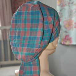 Alice headscarf hat for chemo patients in check fabric