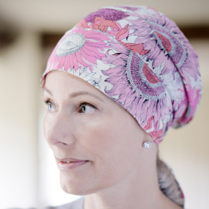 Silk satin headscarf for cancer patients