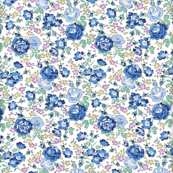 Blue Cotton Floral Liberty Print