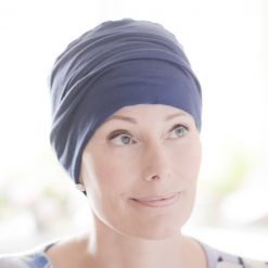 Ruched hat for cancer patients in bamboo fabric