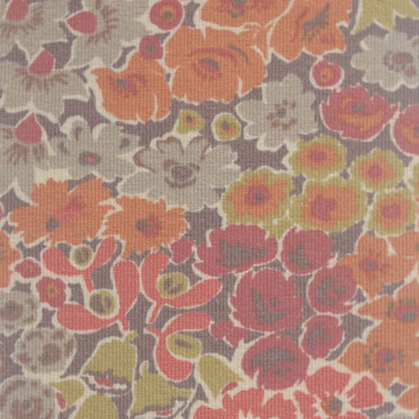 Liberty Jersey Teracotta Floral Fabric