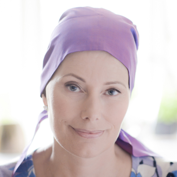 Tilly headscarf for chemo patients in silk dupion