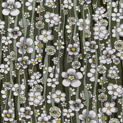 Liberty Jersey Green Ditsy fabric for cancer hat