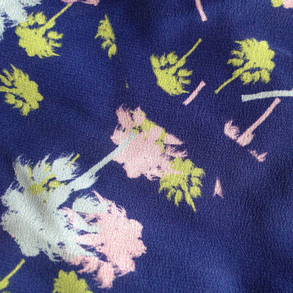 Silk Fabric for Cancer Hat Navy