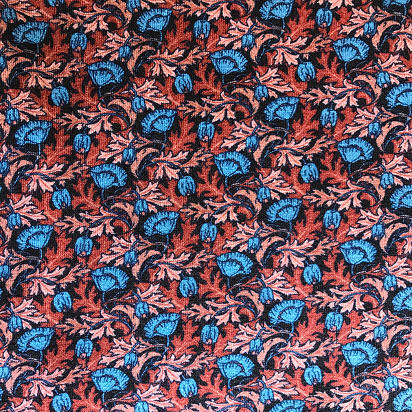 Plume Poppy Liberty Jersey Fabric for Cancer Hat