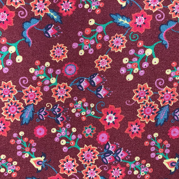 Liberty Jersey Brown Buds and Berries Fabric