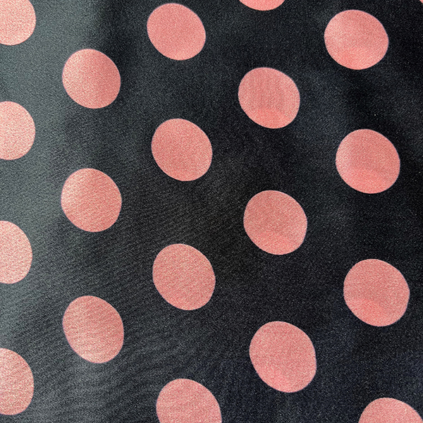 Navy Pink Polka Painting Fabric for silk cancer headscarf